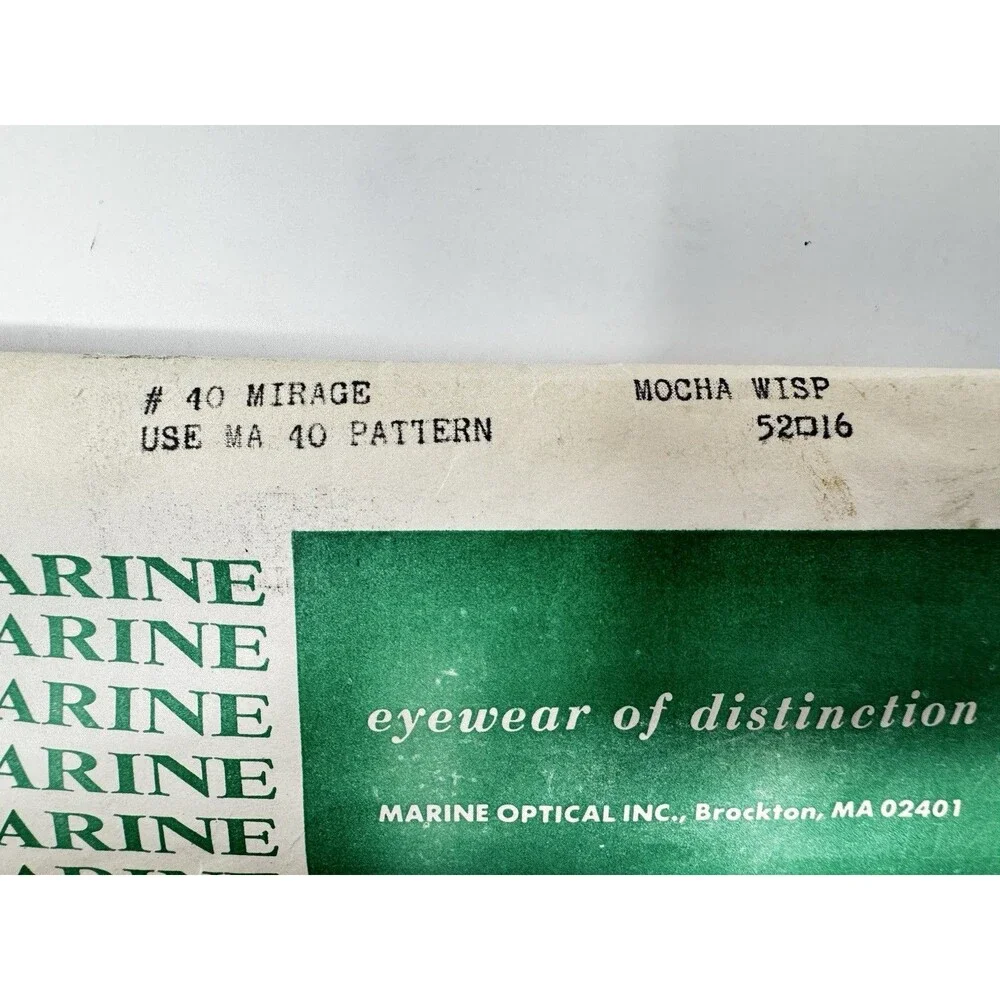 1970s Marine Optical Mirage Mocha Wisp New Old Stock Eyeglass Frames 52-16